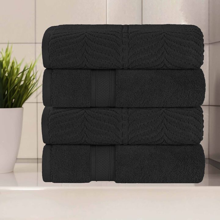 Plush Zero Twist Cotton Bath Towels Set of 4 for Bathroom Use