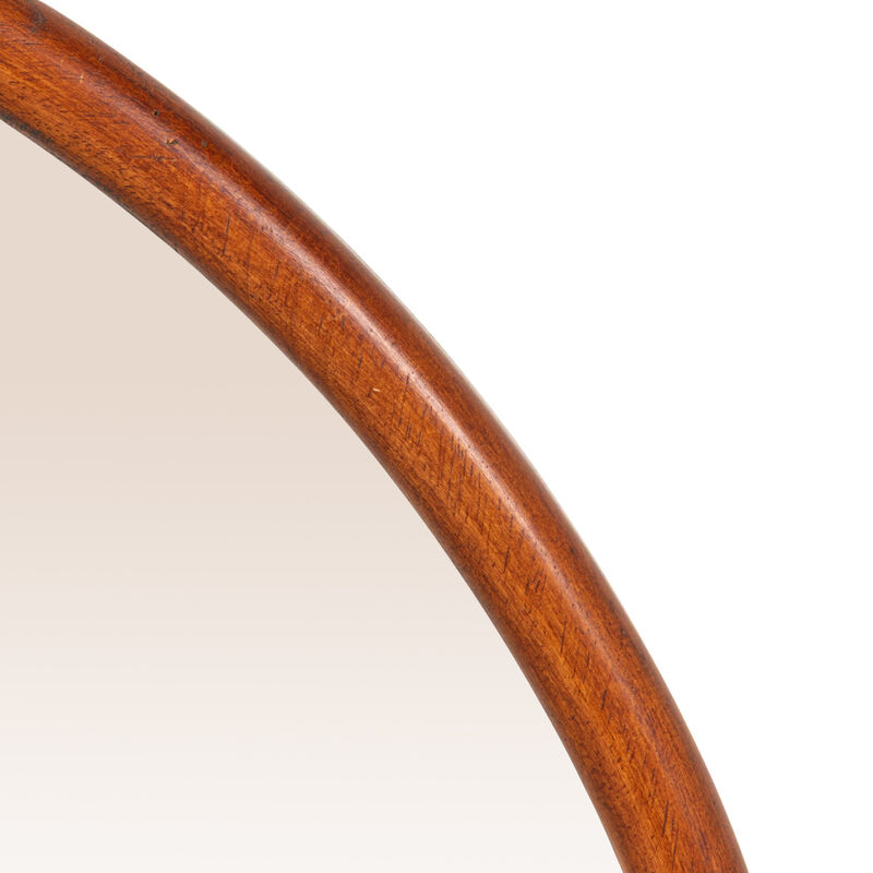 Organic Wall Mirror with Wood Frame, Walnut Finish image number 5