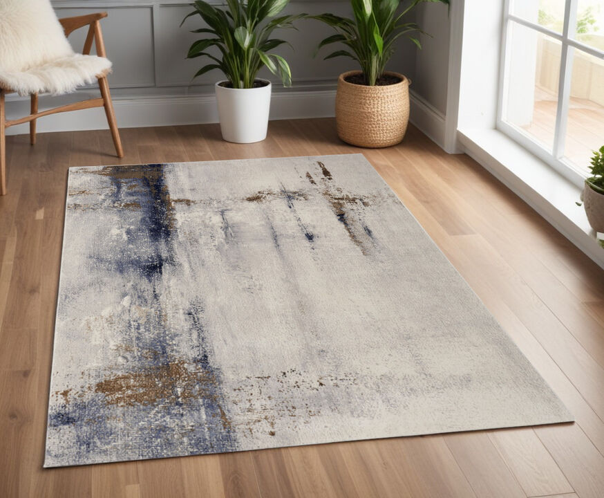 HomeRoots Abstract Power Loom Area Rug