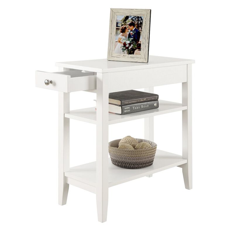 Convience Concept, Inc. American Heritage 1 Drawer Chairside End Table with Shelves