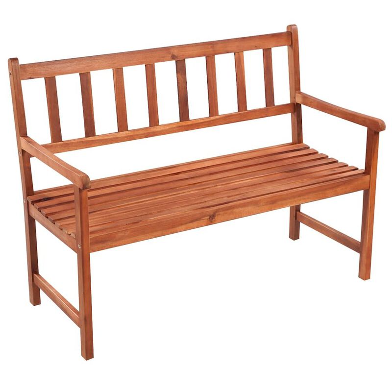 Patio Bench Brown Solid acacia wood and polyester Medium Sturdy