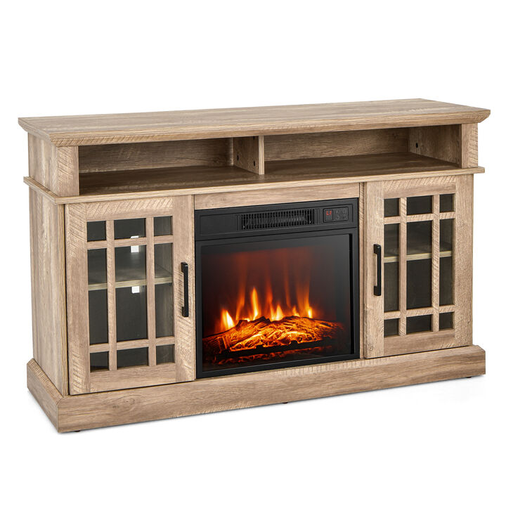 Electric Fireplace TV Stand with Cabinets for TVs