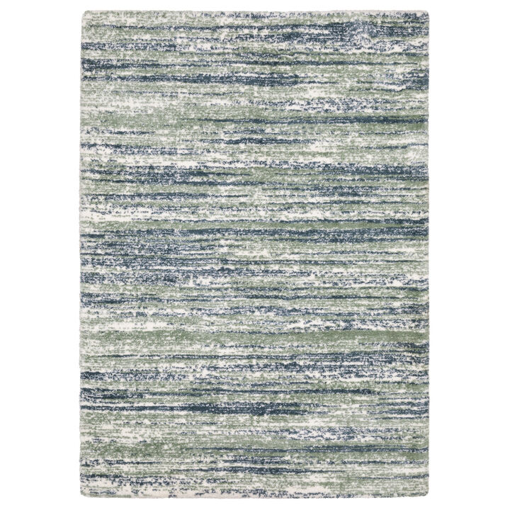 HomeRoots Striped Distressed Area Rug