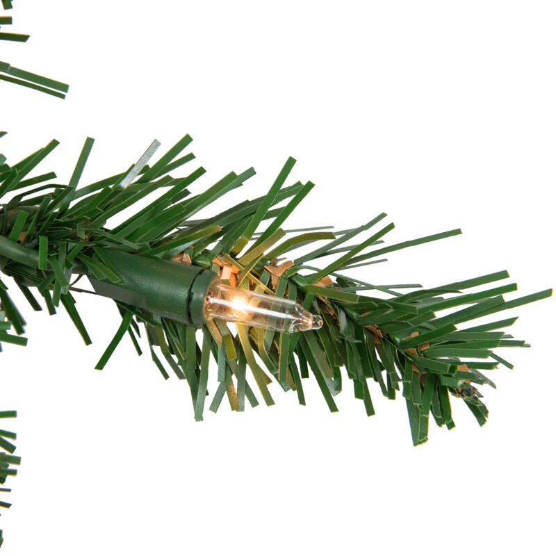 12"Pre-Lit Deluxe Dorchester Pine Artificial Christmas Wreath-35 Clear Lights