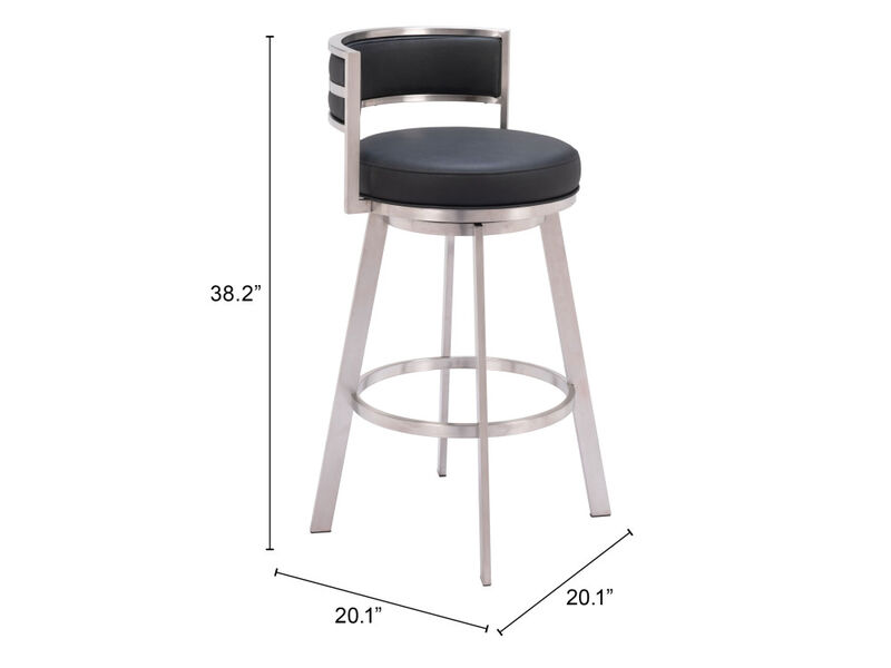 Gimsby Swivel Barstool Black