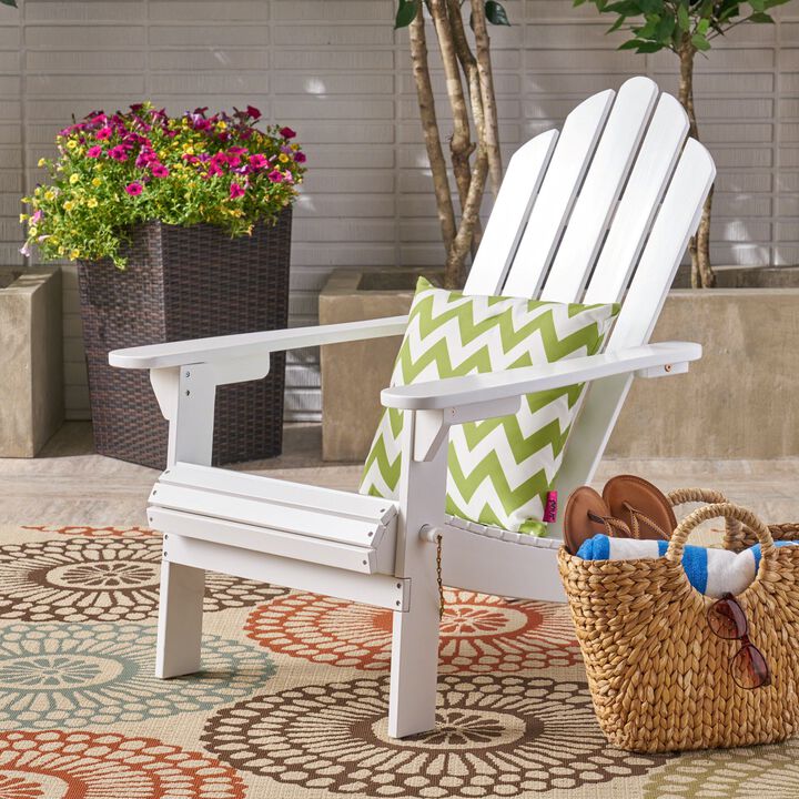Hivvago Wooden Adirondack Chair with Space-Saving Fold Design