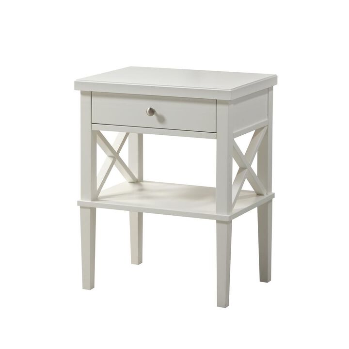Comfort Pointe Marta White Nightstand