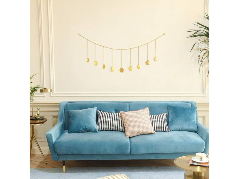 Moon Phase Wall Hanging Boho Metal Decor for Bedroom Nursery Living Room image number 1