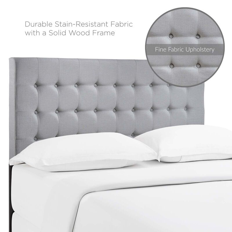 Modway - Tinble Queen Upholstered Fabric Headboard Sky Gray image number 5