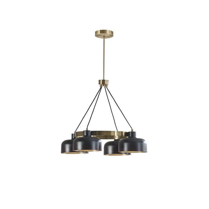 Gracie Mills Cason 4-Light Metal Shade Dimmable Chandelier