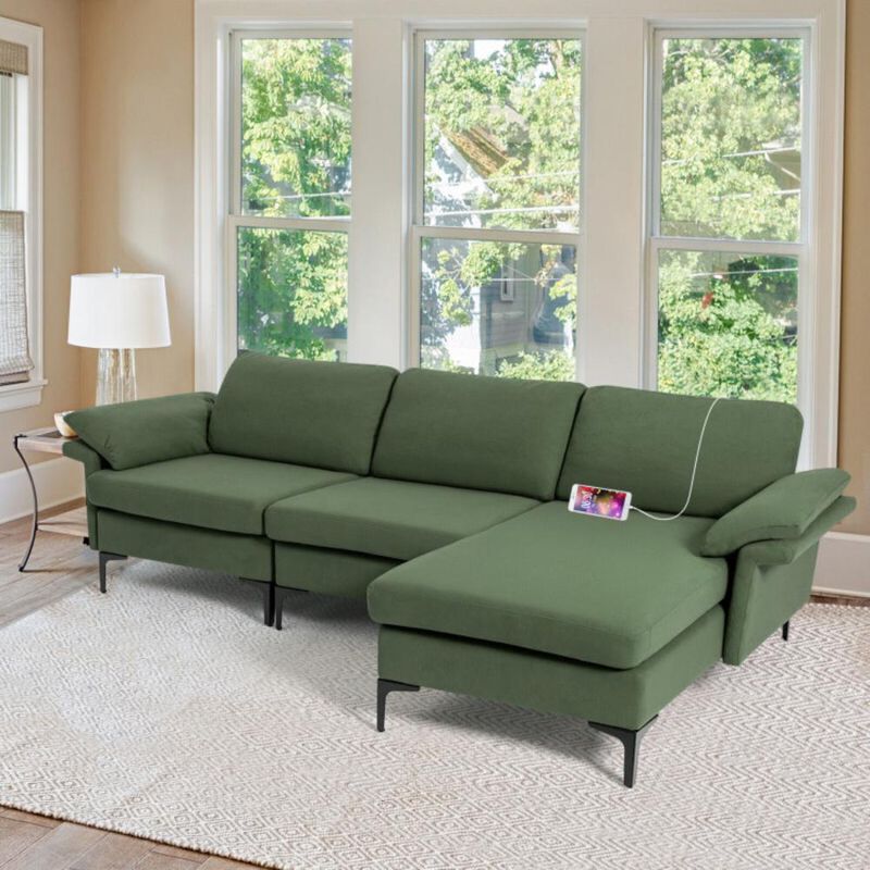 Hivvago Extra Large L-shaped Sectional Sofa with Reversible Chaise