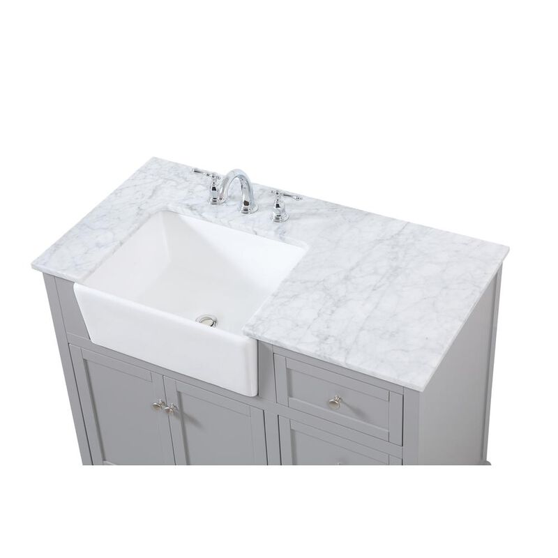 Elegant Kitchen and Bath 42 inch Single bathroom vanity in grey