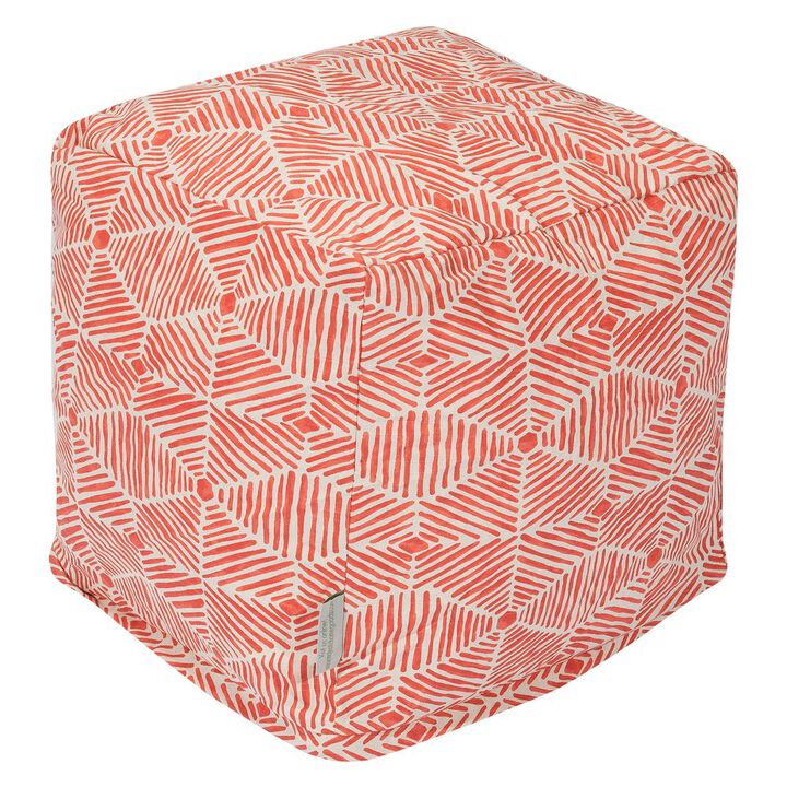 Majestic Home Goods Cube Pouf Charlie Salmon