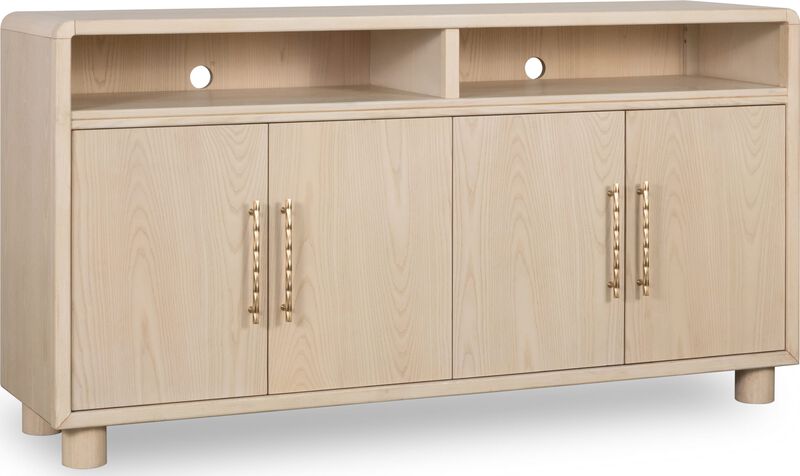 Zinnia Four Door Two Shelf Sideboard in White Sand