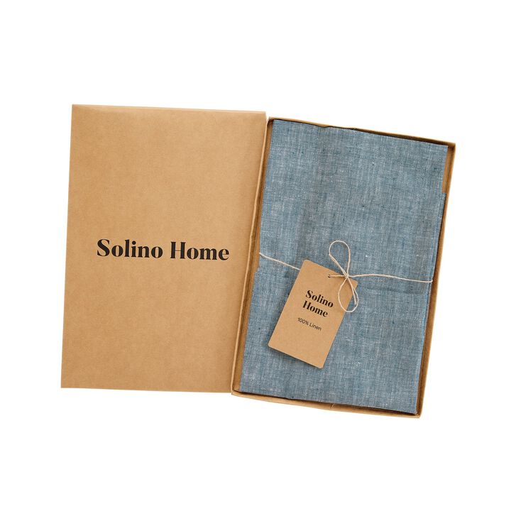 Solino Home 100% Pure Linen Bistro Apron - Kitchen Linen