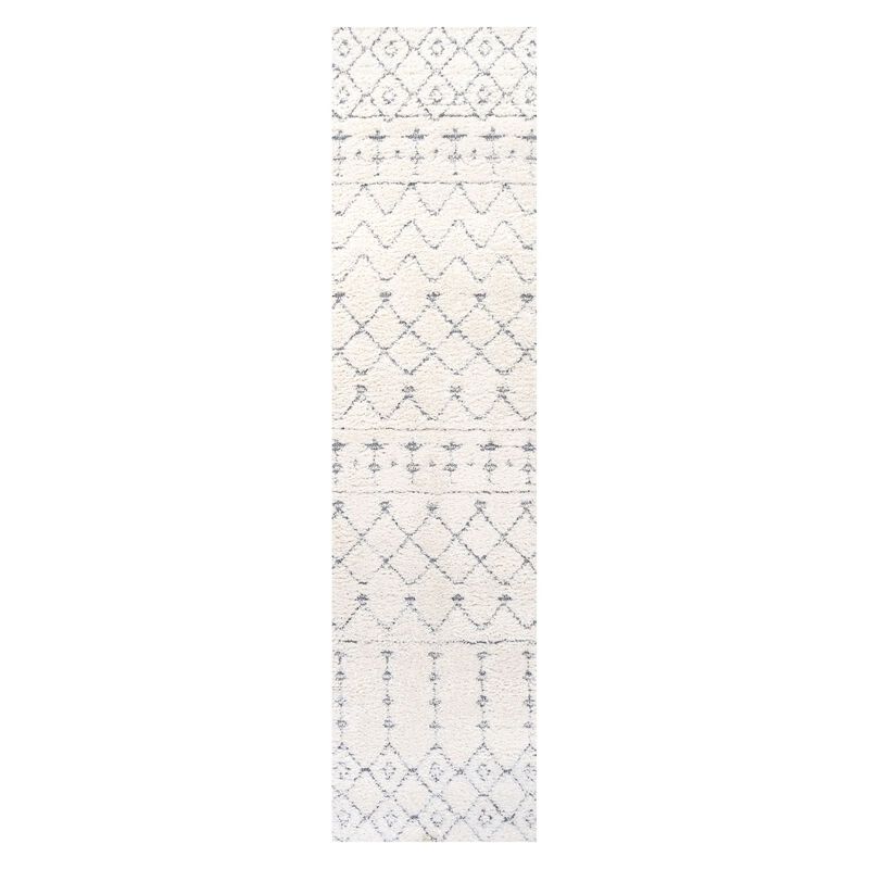 Pia Moroccan Trellis Plush Carved Area Rug
