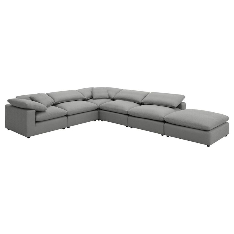 Coaster Co. of America Raleigh 6-piece Boucle Upholstered Modular Sectional Grey image number 0