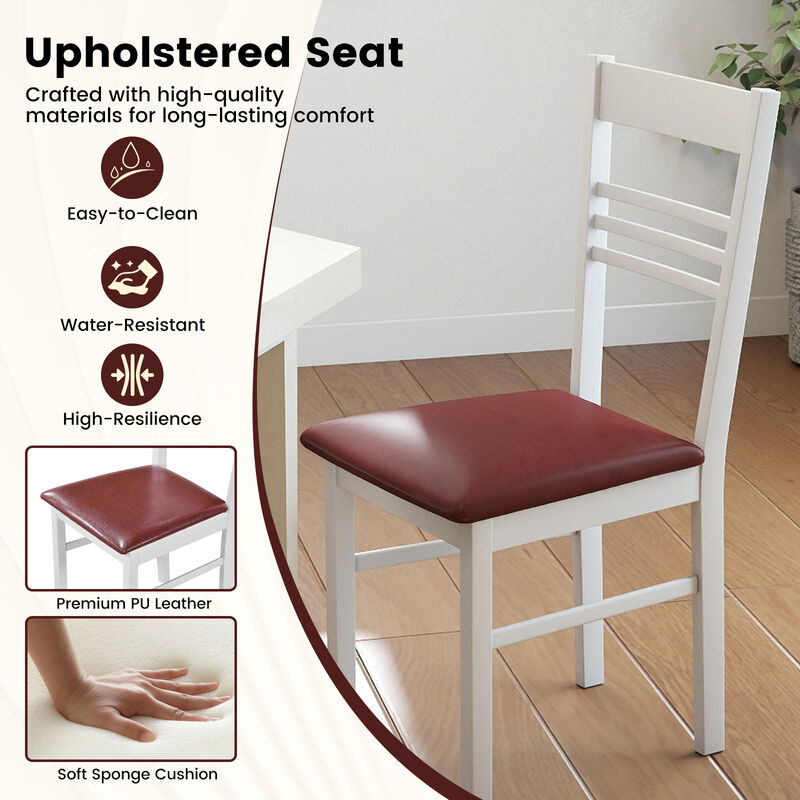 Wooden Dining Room Chairs Set of 2 with Durable Rubber Wood Construction image number 5