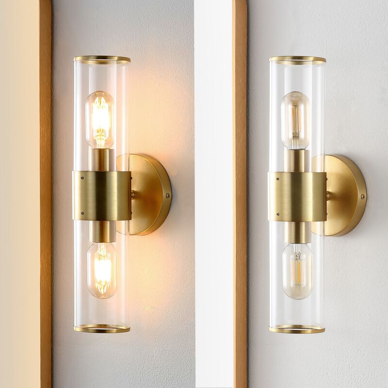 Quinn Mid Century Modern Iron/Acrylic LED Sconce