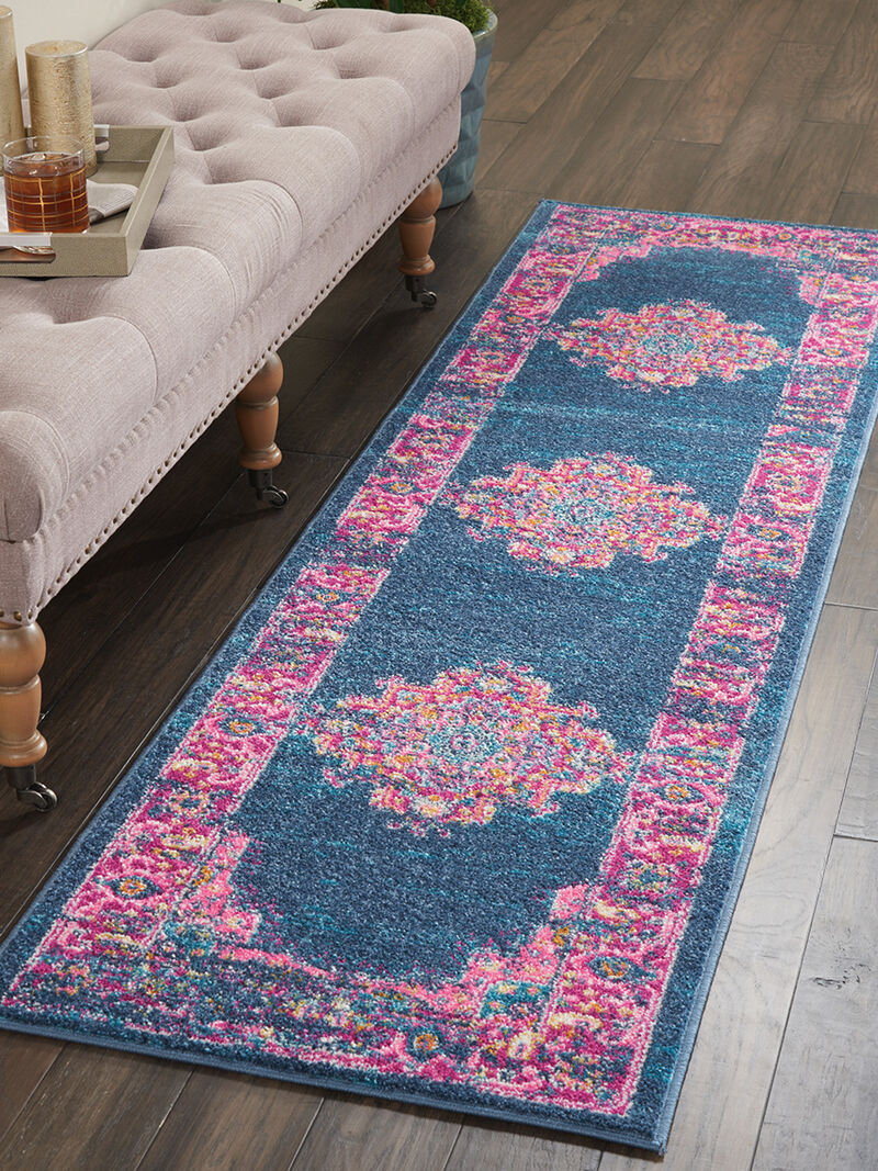 Passion PSN03 Blue 2'2" x 10' Rug image number 2