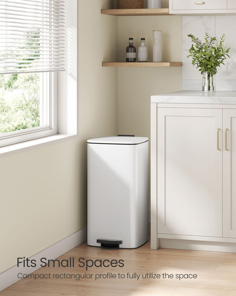 Stainless Steel Trash Can 8-Gallon (30 L) with Inner Bucket image number 1