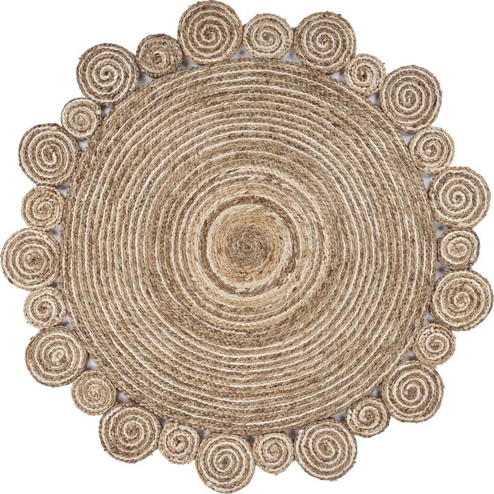 LR Home Boutique Jute Jute Area Rug Indoor