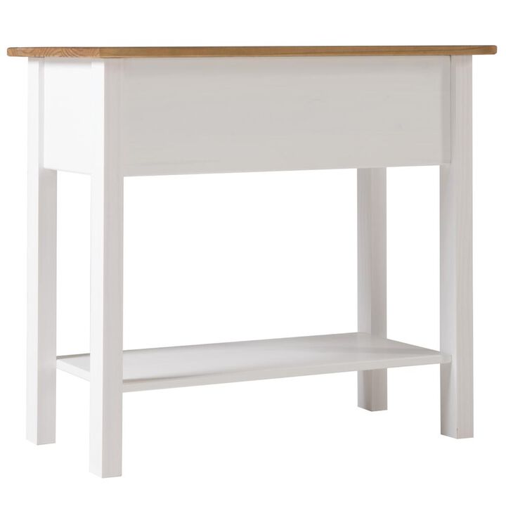 OS Home and Office Furniture Model COW934 Cottage Series Wood Hall Table in Corona Snow