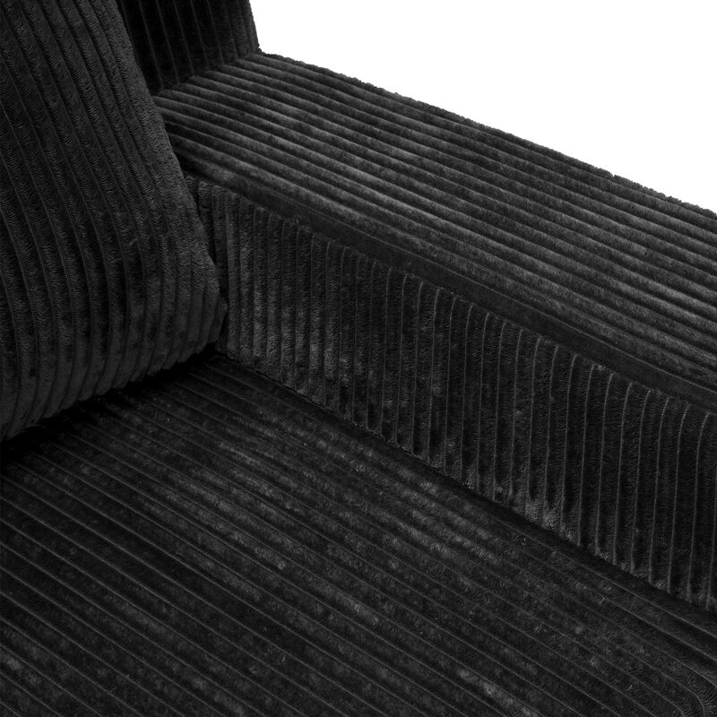 Losmek Modern L‑Shaped Corduroy Sectional Sofa image number 5