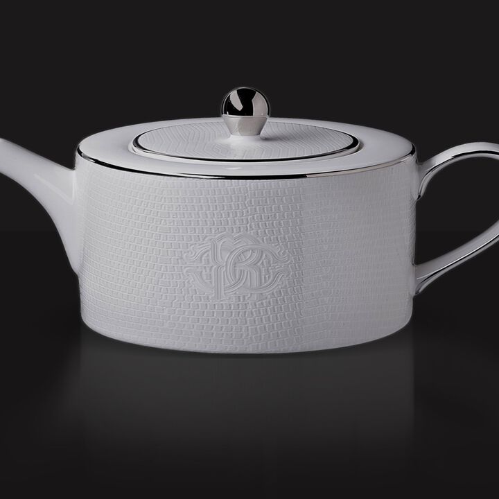 Tea Pot or Coffee Pot LIZARD PLATIN   diam. 4.75", H 4.5"