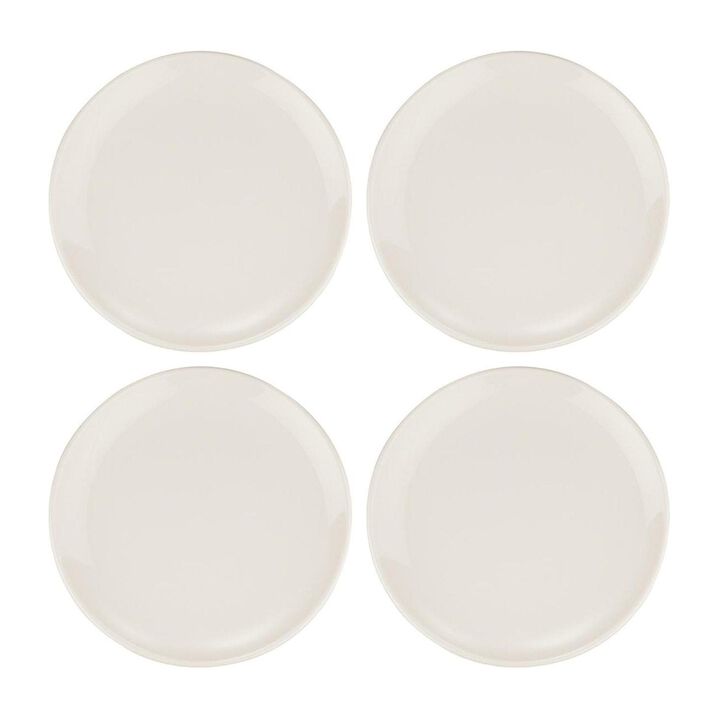 Gourmet dia.8.25" Round Warm White Vitrified Plate (Set of 4)