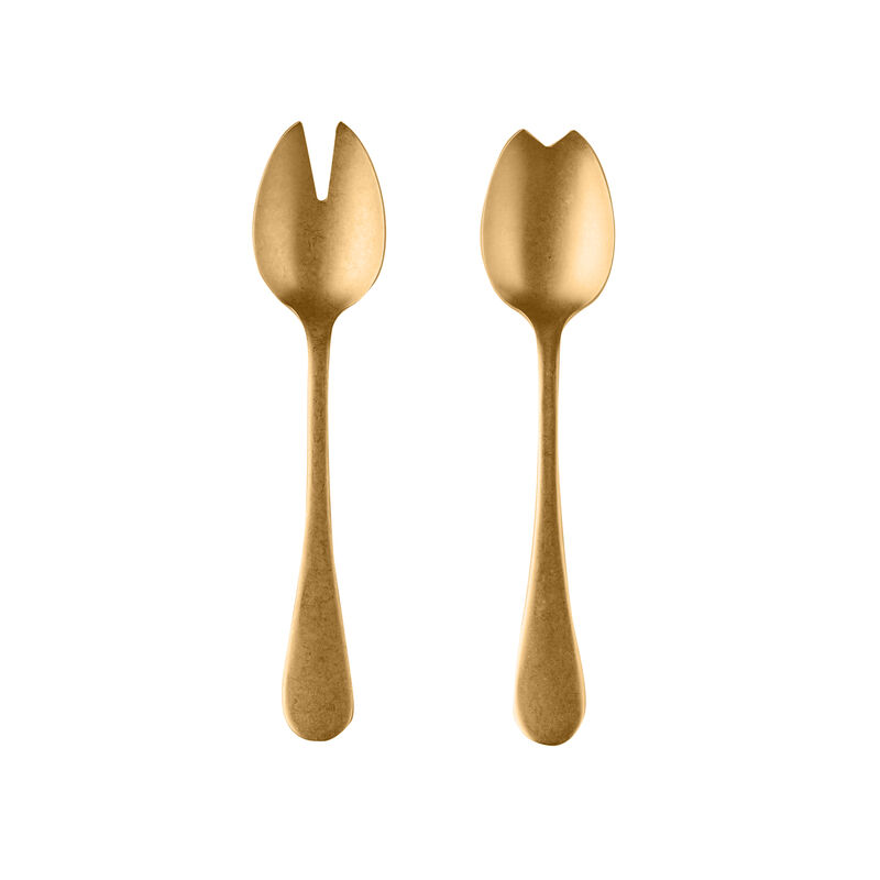 Vintage 2-Piece Salad Serving Set in Gold