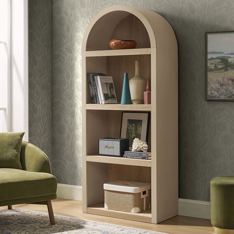 Caleb 4 Arched Display Shelf Bookcase image number 6