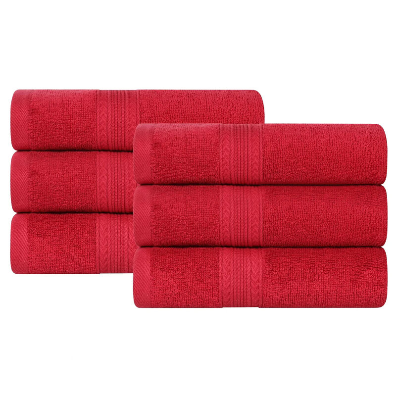 6-Piece Cotton Hand Towel Set for Bathroom and Guest Use image number 0