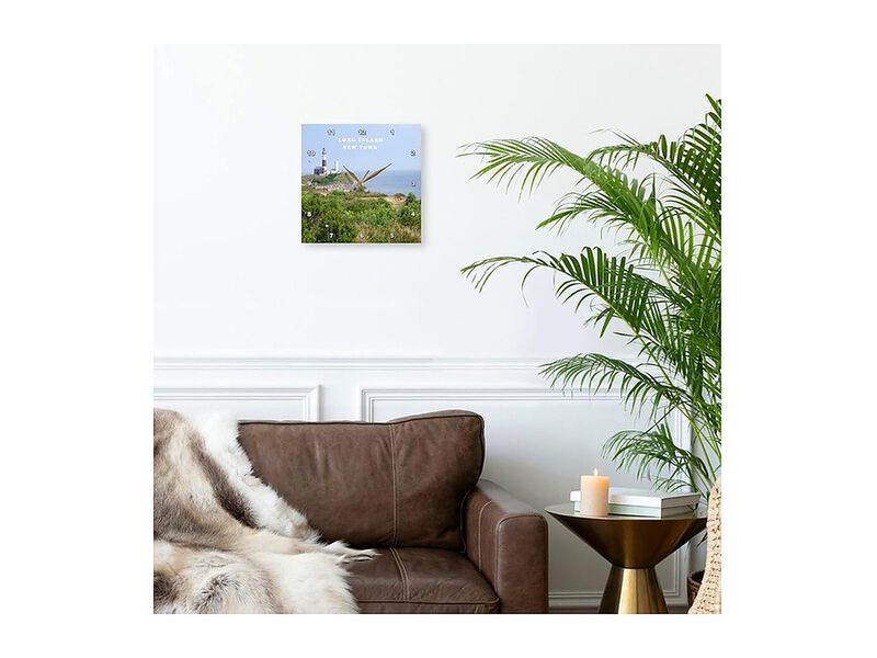 New York Montauk Point Lighthouse Long Wall Clock 10 Inch Home Decor image number 2
