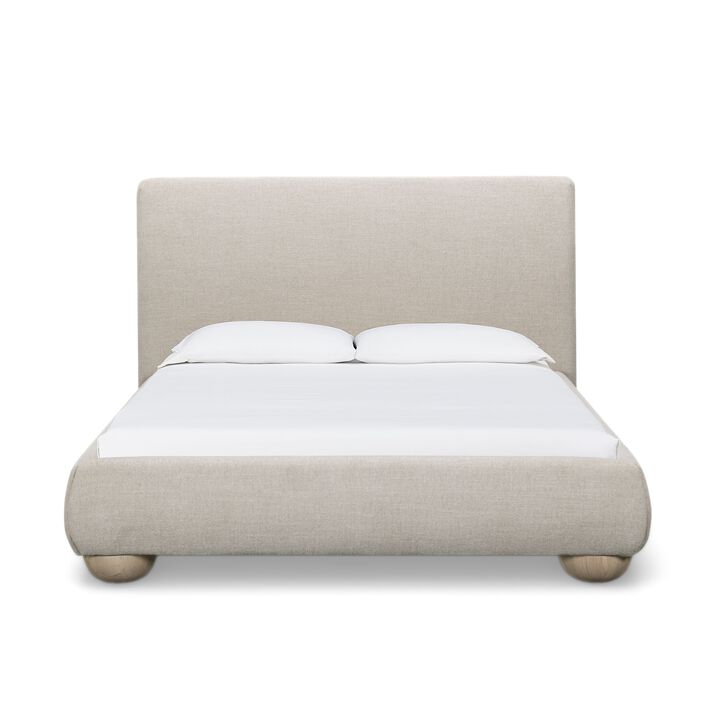 Rayne Honey Textured Fabric King Bed