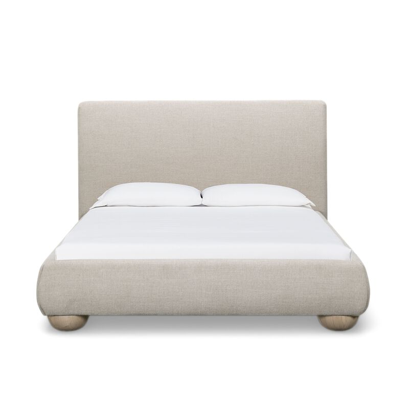 Rayne Honey Textured Fabric King Bed image number 0