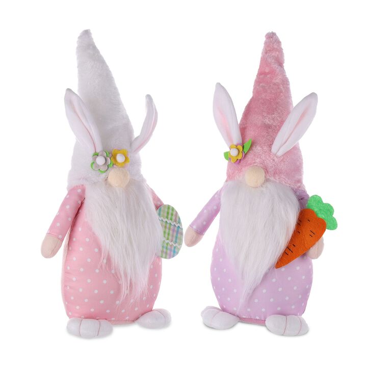 Set of 2 Easter Gnome Plush Figures 18"