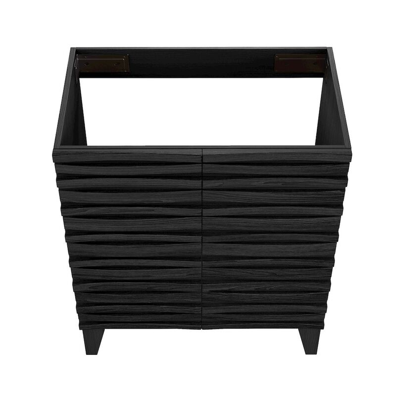 Cascade 30" Freestanding Bathroom Vanity Cabinet without Top in Black Oak image number 3