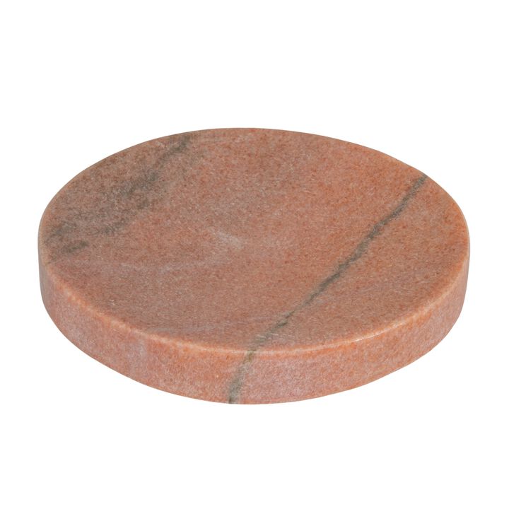 Marble Round Soapdish, Brown