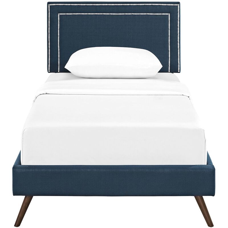 Jessamine Fabric Twin Platform Bed with Round Splayed Legs image number 3