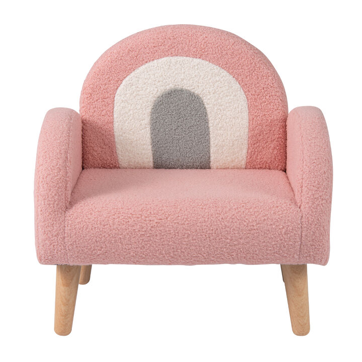 Children&rsquo;s Armchair, Comfortable Seat with Backrest and Armrests-Pink