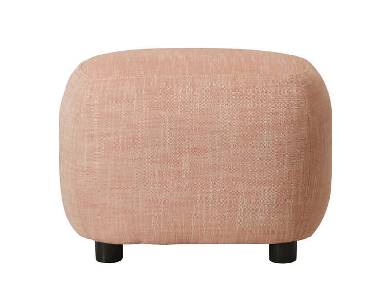 KINWELL Linen Blend Upholstered Ottoman Footrest, Textured Weave Entryway Footstool image number 0