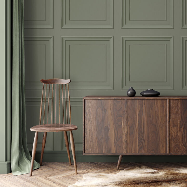 Distinctive Moss Square Panel Wallpaper (Set of 2)