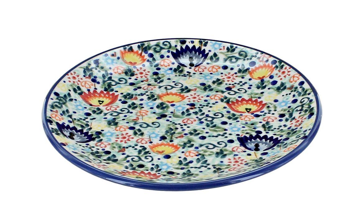 Blue Rose Polish Pottery Susanna Dessert Plate