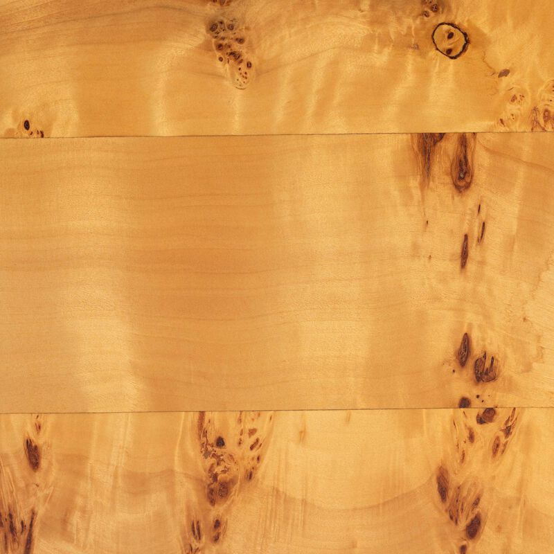 bali & pari Jihan Modern and Contemporary Natural Real Burl Wood Half Moon Console Table