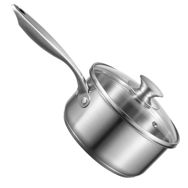 Stainless Steel Saucepan with Steamer & Glass Lid, Nonstick, Oven & Dishwasher Safe image number 9