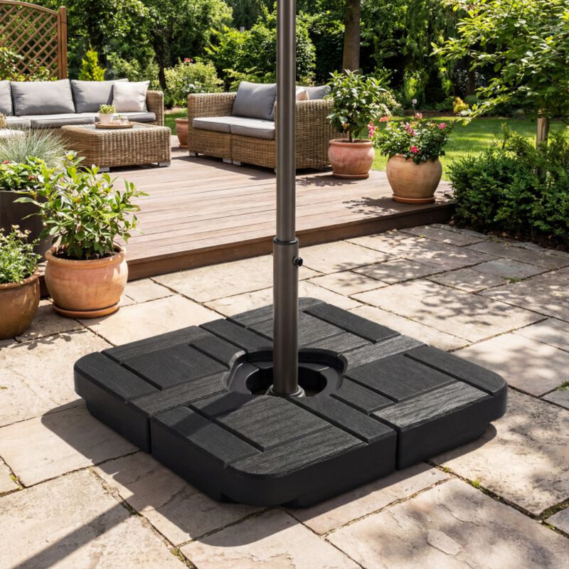 4-Piece 188 LBS Cantilever Offset Patio Umbrella Base image number 1
