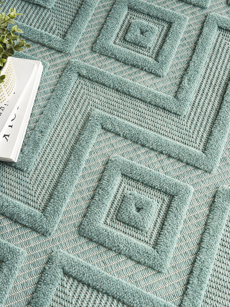 Versatile NRV01 Aqua/Teal 7' x 10' Rug image number 6