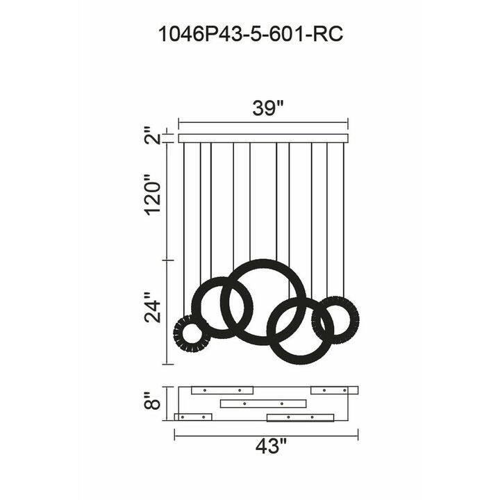 CWI Lighting Celina LED Chandelier With Chrome Finish