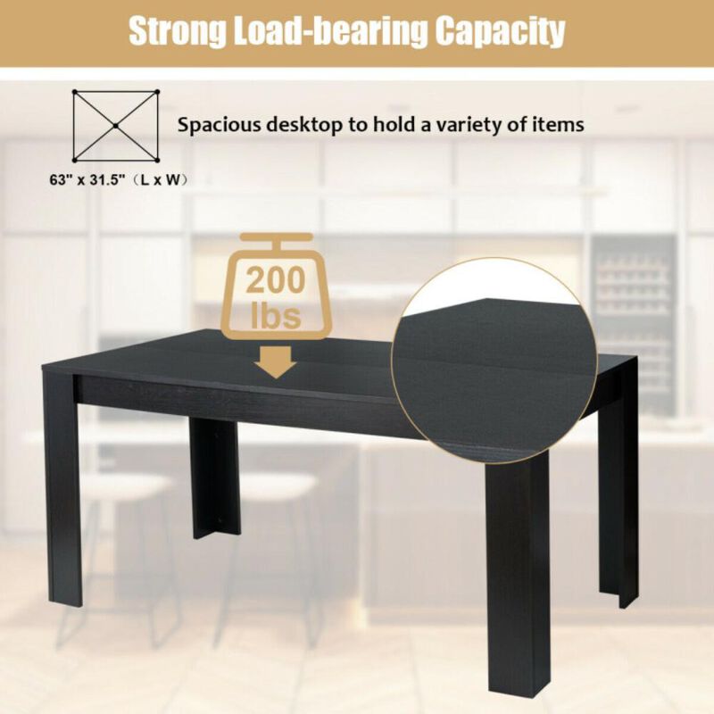 Hivvago Rectangular Modern Dining Kitchen Table.